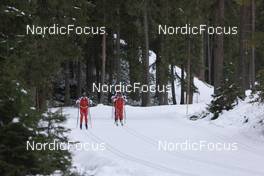 09.11.2022, Davos, Switzerland (SUI): Nadine Faehndrich (SUI), Lea Fischer (SUI), Nadja Kaelin (SUI), Alina Meier (SUI), (l-r) - Cross-Country training, Snowfarming track, Davos (SUI). www.nordicfocus.com. © Manzoni/NordicFocus. Every downloaded picture is fee-liable.
