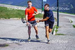 16.08.2022, Lavaze, Italy (ITA): Davide Graz (ITA) - Cross-Country training, Lavaze (ITA). www.nordicfocus.com. © Barbieri/NordicFocus. Every downloaded picture is fee-liable.