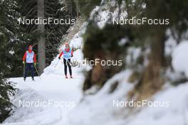 08.11.2022, Davos, Switzerland (SUI): Valerio Leccardi (SUI), Cyrill Faehndrich (SUI), (l-r) - Cross-Country training, Snowfarming track, Davos (SUI). www.nordicfocus.com. © Manzoni/NordicFocus. Every downloaded picture is fee-liable.