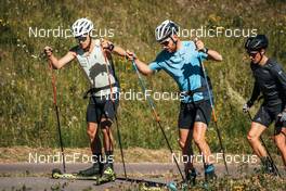 13.07.2022, Lavaze, Italy (ITA): Roman Furger (SUI), Erwan Kaser (SUI), (l-r)  - Cross-Country training, Lavaze (ITA). www.nordicfocus.com. © Barbieri/NordicFocus. Every downloaded picture is fee-liable.