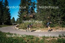13.07.2022, Lavaze, Italy (ITA): Roman Furger (SUI), Jonas Baumann (SUI), (l-r)  - Cross-Country training, Lavaze (ITA). www.nordicfocus.com. © Barbieri/NordicFocus. Every downloaded picture is fee-liable.