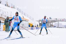 01.04.2022, Premanon, France (FRA): Jules Chappaz (FRA), Arnaud Chautemps (FRA), (l-r)  - French Championships cross-country, individual sprint, Premanon (FRA). www.nordicfocus.com. © Leo Authamayou/NordicFocus. Every downloaded picture is fee-liable.