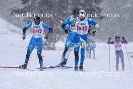 01.04.2022, Premanon, France (FRA): Renaud Jay (FRA), Charly Rousset (FRA), (l-r)  - French Championships cross-country, individual sprint, Premanon (FRA). www.nordicfocus.com. © Leo Authamayou/NordicFocus. Every downloaded picture is fee-liable.