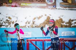 01.04.2022, Premanon, France (FRA): MILLA Jonnard (FRA), ALICE Bourdin (FRA), (l-r)  - French Championships cross-country, individual sprint, Premanon (FRA). www.nordicfocus.com. © Augustin Authamayou/NordicFocus. Every downloaded picture is fee-liable.