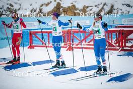 01.04.2022, Premanon, France (FRA): Lily Dode (FRA), Lina Levet (FRA), Angelina Charlet (FRA), (l-r)  - French Championships cross-country, individual sprint, Premanon (FRA). www.nordicfocus.com. © Augustin Authamayou/NordicFocus. Every downloaded picture is fee-liable.