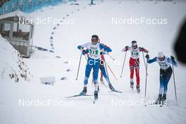 01.04.2022, Premanon, France (FRA): SIMON Clavel (FRA), HUGO Bauduin (FRA), EDOUARD Blaison (FRA), (l-r)  - French Championships cross-country, individual sprint, Premanon (FRA). www.nordicfocus.com. © Augustin Authamayou/NordicFocus. Every downloaded picture is fee-liable.