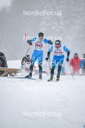 01.04.2022, Premanon, France (FRA): Gaspard Rousset (FRA), Arnaud Chautemps (FRA), (l-r)  - French Championships cross-country, individual sprint, Premanon (FRA). www.nordicfocus.com. © Augustin Authamayou/NordicFocus. Every downloaded picture is fee-liable.