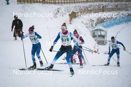 01.04.2022, Premanon, France (FRA): LINA Levet (FRA), MANON Jan (FRA), (l-r)  - French Championships cross-country, individual sprint, Premanon (FRA). www.nordicfocus.com. © Augustin Authamayou/NordicFocus. Every downloaded picture is fee-liable.