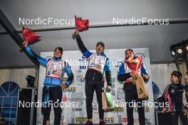 01.04.2022, Premanon, France (FRA): Jules Chappaz (FRA), Gaspard Rousset (FRA), Arnaud Chautemps (FRA), (l-r) - French Championships cross-country, individual sprint, Premanon (FRA). www.nordicfocus.com. © Augustin Authamayou/NordicFocus. Every downloaded picture is fee-liable.
