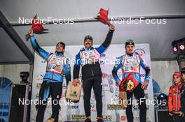 01.04.2022, Premanon, France (FRA): Jules Chappaz (FRA), Gaspard Rousset (FRA), Arnaud Chautemps (FRA), (l-r) - French Championships cross-country, individual sprint, Premanon (FRA). www.nordicfocus.com. © Augustin Authamayou/NordicFocus. Every downloaded picture is fee-liable.