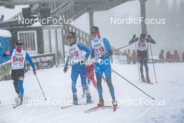 01.04.2022, Premanon, France (FRA): Hugo Dejour (FRA), Constant Missillier (FRA), Mathis Desloges (FRA), (l-r)  - French Championships cross-country, individual sprint, Premanon (FRA). www.nordicfocus.com. © Augustin Authamayou/NordicFocus. Every downloaded picture is fee-liable.