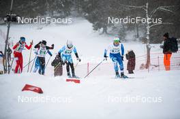 01.04.2022, Premanon, France (FRA): DAPHNE Patois (FRA), NINON Philip (FRA), ANNETTE Coupat (FRA), ARIANE Pignot (FRA), (l-r)  - French Championships cross-country, individual sprint, Premanon (FRA). www.nordicfocus.com. © Augustin Authamayou/NordicFocus. Every downloaded picture is fee-liable.