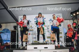 01.04.2022, Premanon, France (FRA): Capucine Richon (FRA), Liv Coupat (FRA), Julie Marciniak (FRA), (l-r) - French Championships cross-country, individual sprint, Premanon (FRA). www.nordicfocus.com. © Augustin Authamayou/NordicFocus. Every downloaded picture is fee-liable.