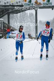 02.04.2022, Premanon, France (FRA): Quentin Lespine (FRA), Lino Deloche (FRA), (l-r)  - French Championships cross-country, mass, Premanon (FRA). www.nordicfocus.com. © Augustin Authamayou/NordicFocus. Every downloaded picture is fee-liable.
