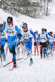 02.04.2022, Premanon, France (FRA): Constant Missillier (FRA), Hugo Dejour (FRA), (l-r)  - French Championships cross-country, mass, Premanon (FRA). www.nordicfocus.com. © Augustin Authamayou/NordicFocus. Every downloaded picture is fee-liable.