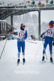 02.04.2022, Premanon, France (FRA): Quentin Lespine (FRA), Lino Deloche (FRA), (l-r)  - French Championships cross-country, mass, Premanon (FRA). www.nordicfocus.com. © Augustin Authamayou/NordicFocus. Every downloaded picture is fee-liable.