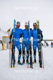 02.04.2022, Premanon, France (FRA): Theo Schely (FRA), Clement Parisse (FRA), Tom Mancini (FRA), (l-r)  - French Championships cross-country, mass, Premanon (FRA). www.nordicfocus.com. © Augustin Authamayou/NordicFocus. Every downloaded picture is fee-liable.