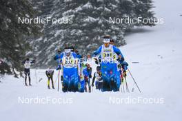 02.04.2022, Premanon, France (FRA): Jean marc Gaillard (FRA), Clement Parisse (FRA), (l-r)  - French Championships cross-country, mass, Premanon (FRA). www.nordicfocus.com. © Leo Authamayou/NordicFocus. Every downloaded picture is fee-liable.