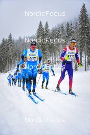 02.04.2022, Premanon, France (FRA): Theo Schely (FRA), Arnaud Chautemps (FRA), Simon Vuillet (FRA), (l-r)  - French Championships cross-country, mass, Premanon (FRA). www.nordicfocus.com. © Leo Authamayou/NordicFocus. Every downloaded picture is fee-liable.