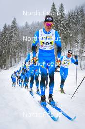 02.04.2022, Premanon, France (FRA): Theo Schely (FRA), Arnaud Chautemps (FRA), (l-r)  - French Championships cross-country, mass, Premanon (FRA). www.nordicfocus.com. © Leo Authamayou/NordicFocus. Every downloaded picture is fee-liable.