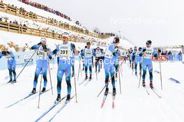 02.04.2022, Premanon, France (FRA): Clement Parisse (FRA), Hugo Lapalus (FRA), Jean Marc Gaillard (FRA), Renaud Jay (FRA), (l-r)  - French Championships cross-country, mass, Premanon (FRA). www.nordicfocus.com. © Augustin Authamayou/NordicFocus. Every downloaded picture is fee-liable.