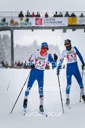 02.04.2022, Premanon, France (FRA): Lino Deloche (FRA), Simon Clavel (FRA), (l-r)  - French Championships cross-country, mass, Premanon (FRA). www.nordicfocus.com. © Augustin Authamayou/NordicFocus. Every downloaded picture is fee-liable.