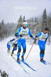 02.04.2022, Premanon, France (FRA): Jean marc Gaillard (FRA), Gaspard Rousset (FRA), (l-r)  - French Championships cross-country, mass, Premanon (FRA). www.nordicfocus.com. © Leo Authamayou/NordicFocus. Every downloaded picture is fee-liable.