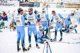 02.04.2022, Premanon, France (FRA): Arnaud Chautemps (FRA), Tom Mancini (FRA), Clement Parisse (FRA), Hugo Lapalus (FRA), (l-r)  - French Championships cross-country, mass, Premanon (FRA). www.nordicfocus.com. © Augustin Authamayou/NordicFocus. Every downloaded picture is fee-liable.