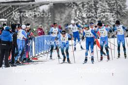 03.04.2022, Premanon, France (FRA): Hugo Lapalus (FRA), Constant Missillier (FRA), Renaud Jay (FRA), Mathieu Blanc (FRA), (l-r)  - French Championships cross-country, relay, Premanon (FRA). www.nordicfocus.com. © Augustin Authamayou/NordicFocus. Every downloaded picture is fee-liable.