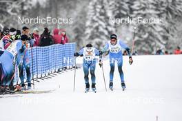 03.04.2022, Premanon, France (FRA): Simon Chappaz (FRA), Clement Parisse (FRA), (l-r)  - French Championships cross-country, relay, Premanon (FRA). www.nordicfocus.com. © Augustin Authamayou/NordicFocus. Every downloaded picture is fee-liable.