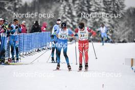 03.04.2022, Premanon, France (FRA): Mathis Desloges (FRA), Victor Lovera (FRA), (l-r)  - French Championships cross-country, relay, Premanon (FRA). www.nordicfocus.com. © Augustin Authamayou/NordicFocus. Every downloaded picture is fee-liable.