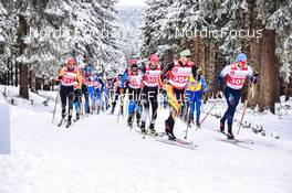 02.04.2022, Oberwiesenthal, Germany (GER): Ruben Kretzschmar (GER), Thomas Bing (GER), Lucas Boegl (GER), (l-r) - German Championships cross-country, mass, Oberwiesenthal (GER). www.nordicfocus.com. © Reichert/NordicFocus. Every downloaded picture is fee-liable.