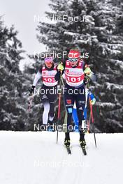 02.04.2022, Oberwiesenthal, Germany (GER): Laura Gimmler (GER), Katharina Hennig (GER), (l-r) - German Championships cross-country, mass, Oberwiesenthal (GER). www.nordicfocus.com. © Reichert/NordicFocus. Every downloaded picture is fee-liable.