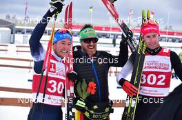 02.04.2022, Oberwiesenthal, Germany (GER): Lucas Boegl (GER), Thomas Bing (GER), Florian Notz(GER), (l-r) - German Championships cross-country, mass, Oberwiesenthal (GER). www.nordicfocus.com. © Reichert/NordicFocus. Every downloaded picture is fee-liable.