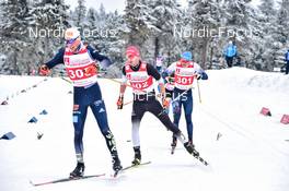 02.04.2022, Oberwiesenthal, Germany (GER): Korbinian Heiland (GER), Florian Notz (GER), Lucas Boegl (GER), (l-r) - German Championships cross-country, mass, Oberwiesenthal (GER). www.nordicfocus.com. © Reichert/NordicFocus. Every downloaded picture is fee-liable.