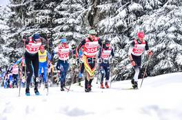 02.04.2022, Oberwiesenthal, Germany (GER): Max Olex (GER), Lucas Boegl (GER), Thomas Bing (GER), Florian Notz (GER), (l-r) - German Championships cross-country, mass, Oberwiesenthal (GER). www.nordicfocus.com. © Reichert/NordicFocus. Every downloaded picture is fee-liable.