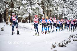 02.04.2022, Oberwiesenthal, Germany (GER): Viktoria Carl (GER), Katharina Hennig (GER), Pia Fink (GER), (l-r) - German Championships cross-country, mass, Oberwiesenthal (GER). www.nordicfocus.com. © Reichert/NordicFocus. Every downloaded picture is fee-liable.
