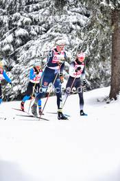 02.04.2022, Oberwiesenthal, Germany (GER): Viktoria Carl (GER), Laura Gimmler (GER), (l-r) - German Championships cross-country, mass, Oberwiesenthal (GER). www.nordicfocus.com. © Reichert/NordicFocus. Every downloaded picture is fee-liable.
