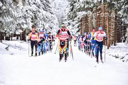 02.04.2022, Oberwiesenthal, Germany (GER): Ruben Kretzschmar (GER), Thomas Bing (GER), Lucas Boegl (GER), (l-r) - German Championships cross-country, mass, Oberwiesenthal (GER). www.nordicfocus.com. © Reichert/NordicFocus. Every downloaded picture is fee-liable.