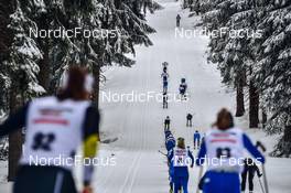 02.04.2022, Oberwiesenthal, Germany (GER): Melina Holland (GER), Anne Buchmann (GER), (l-r) - German Championships cross-country, mass, Oberwiesenthal (GER). www.nordicfocus.com. © Reichert/NordicFocus. Every downloaded picture is fee-liable.