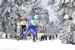03.04.2022, Oberwiesenthal, Germany (GER): Simon Baechtle (GER), Niklas Schmid (GER), (l-r) - German Championships cross-country, relay, Oberwiesenthal (GER). www.nordicfocus.com. © Reichert/NordicFocus. Every downloaded picture is fee-liable.