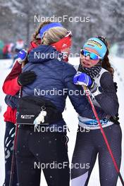 03.04.2022, Oberwiesenthal, Germany (GER): Lara Dellit (GER), Celine Stadler (GER), Luise Graef (GER), (l-r) - German Championships cross-country, relay, Oberwiesenthal (GER). www.nordicfocus.com. © Reichert/NordicFocus. Every downloaded picture is fee-liable.