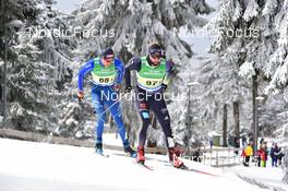 03.04.2022, Oberwiesenthal, Germany (GER): Max Olex (GER), Anian Sossau (GER), (l-r) - German Championships cross-country, relay, Oberwiesenthal (GER). www.nordicfocus.com. © Reichert/NordicFocus. Every downloaded picture is fee-liable.