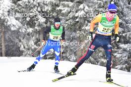 03.04.2022, Oberwiesenthal, Germany (GER): Korbinian Fagerer (GER), Jonas Albrecht (GER), (l-r) - German Championships cross-country, relay, Oberwiesenthal (GER). www.nordicfocus.com. © Reichert/NordicFocus. Every downloaded picture is fee-liable.