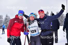 03.04.2022, Oberwiesenthal, Germany (GER): Lara Dellit (GER), Luise Graef (GER), Celine Stadler (GER), (l-r) - German Championships cross-country, relay, Oberwiesenthal (GER). www.nordicfocus.com. © Reichert/NordicFocus. Every downloaded picture is fee-liable.