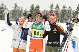 03.04.2022, Oberwiesenthal, Germany (GER): Jonas Mueller (GER), Toni Rollinger (GER), Nick Fritzsch (GER), (l-r) - German Championships cross-country, relay, Oberwiesenthal (GER). www.nordicfocus.com. © Reichert/NordicFocus. Every downloaded picture is fee-liable.
