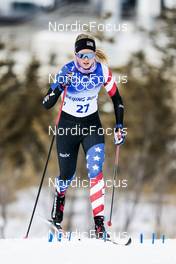 10.02.2022, Beijing, China (CHN): Hailey Swirbul (USA) - XXIV. Olympic Winter Games Beijing 2022, cross-country, 10km women, Beijing (CHN). www.nordicfocus.com. © Modica/NordicFocus. Every downloaded picture is fee-liable.