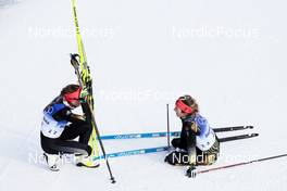 10.02.2022, Beijing, China (CHN): Katherine Sauerbrey (GER), Laura Gimmler (GER), (l-r)  - XXIV. Olympic Winter Games Beijing 2022, cross-country, 10km women, Beijing (CHN). www.nordicfocus.com. © Modica/NordicFocus. Every downloaded picture is fee-liable.