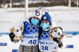 10.02.2022, Beijing, China (CHN): Krista Parmakoski (FIN), Kerttu Niskanen (FIN), (l-r)  - XXIV. Olympic Winter Games Beijing 2022, cross-country, 10km women, Beijing (CHN). www.nordicfocus.com. © Modica/NordicFocus. Every downloaded picture is fee-liable.