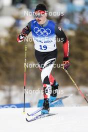 11.02.2022, Beijing, China (CHN): Antoine Cyr (CAN) - XXIV. Olympic Winter Games Beijing 2022, cross-country, 15km men, Beijing (CHN). www.nordicfocus.com. © Modica/NordicFocus. Every downloaded picture is fee-liable.